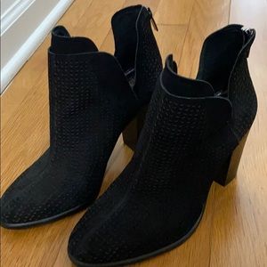 Vince Camuto Black Suede Ankle Booties